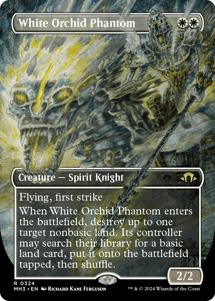 White Orchid Phantom (Borderless) (MH3-324) - Modern Horizons 3 Foil