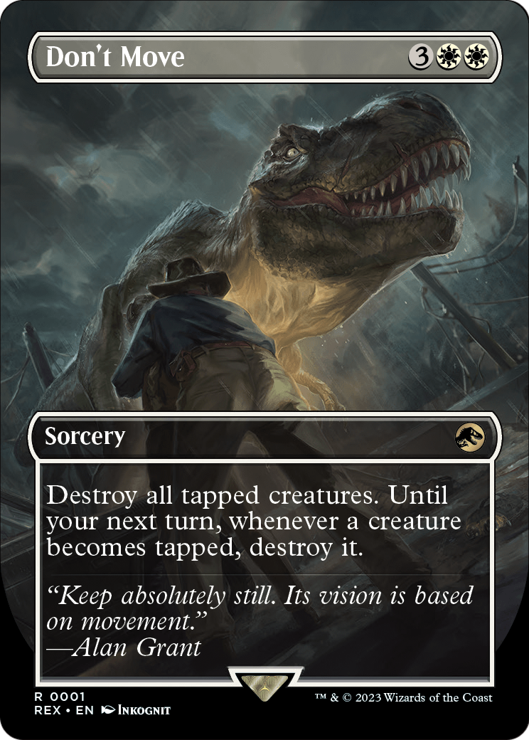 Don't Move (Borderless) (REX-001) - Jurassic World Collection Foil