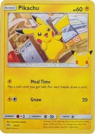 Pikachu 025/25 McDonalds 25th Anniversary Promos - Promo