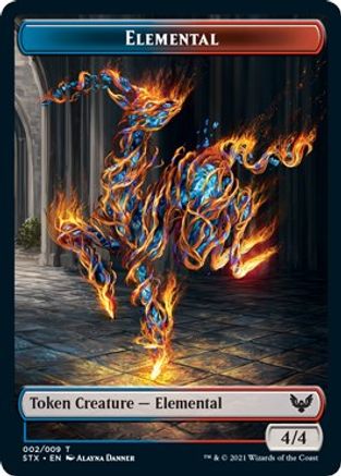 Elemental (2) // Pest Double-sided Token (5) (STX-2 // 5) - Strixhaven: School of Mages Foil