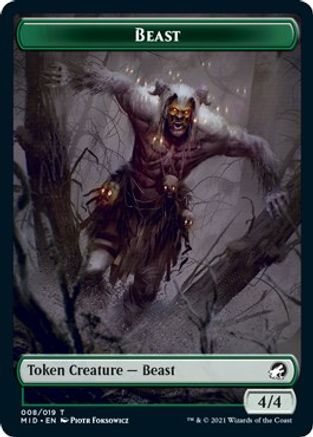Beast Token (MID-008) - Innistrad: Midnight Hunt
