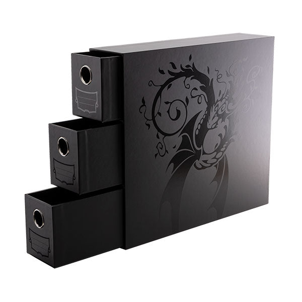 Dragon Shield Card Storage: Fortress- Vertical- 3-Card Drawers XL- Black (570+ per drawer)
