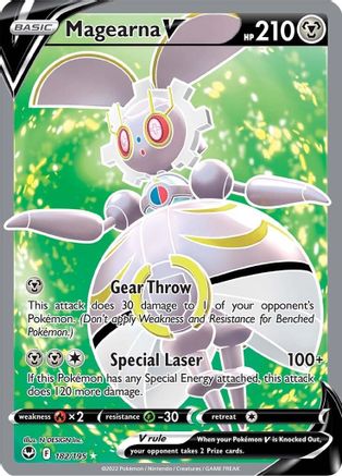 Magearna V (Full Art) 182 - Holofoil SWSH12 Silver Tempest - Ultra Rare