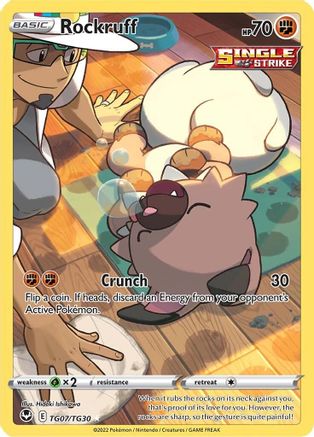 Rockruff TG07 - Holofoil SWSH12 Silver Tempest Trainer Gallery - Ultra Rare