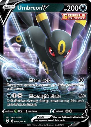 Umbreon V (Non-Holo) 094/203 Deck Exclusives - Promo