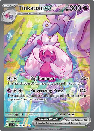 Tinkaton ex 262/193 - Holofoil SV02 Paldea Evolved - Special Illustration Rare