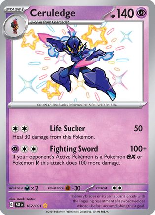 Ceruledge 162/091 - Holofoil SV Paldean Fates - Shiny Rare