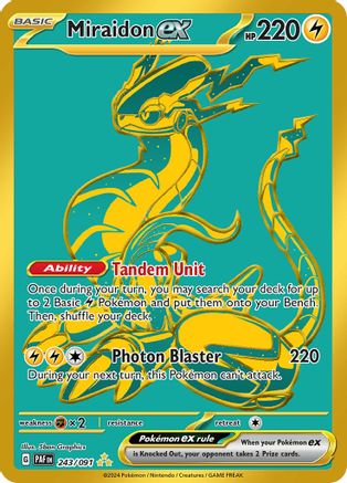 Miraidon ex 243/091 - Holofoil SV Paldean Fates - Hyper Rare