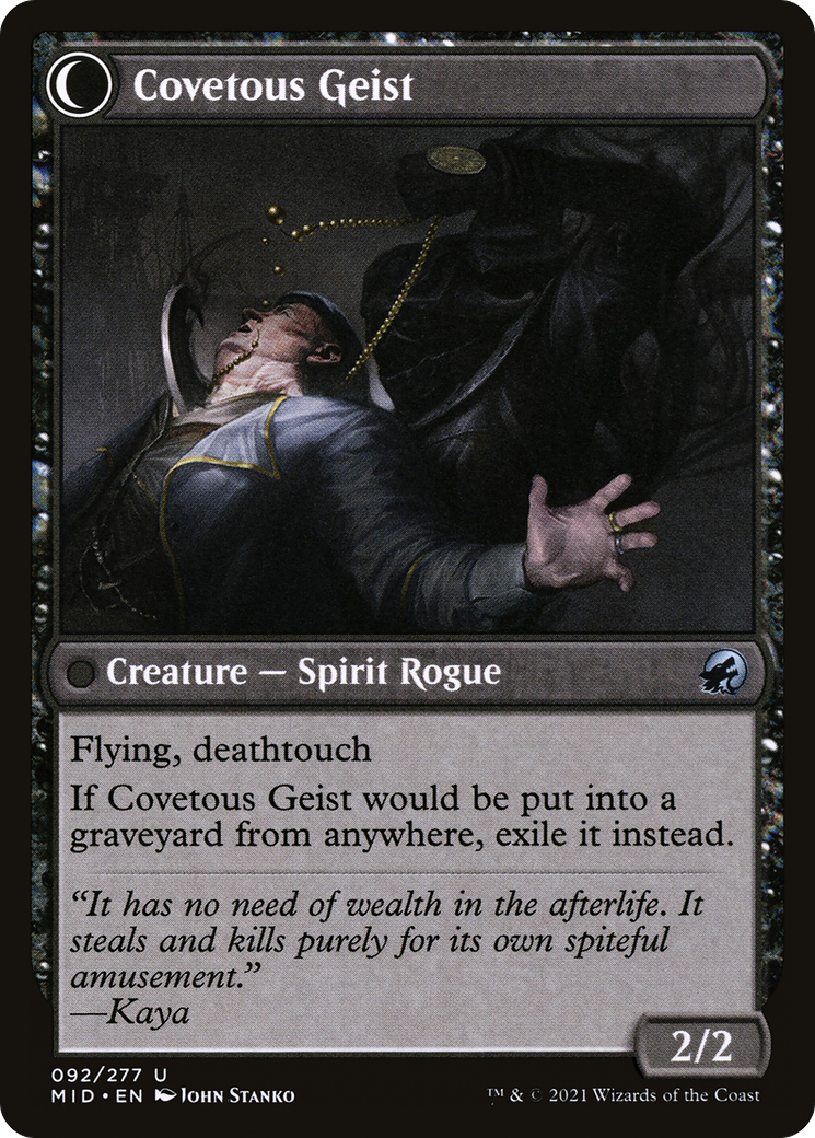 Covert Cutpurse (MID-092) - Innistrad: Midnight Hunt: (Double Faced Transform) Foil