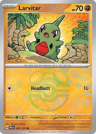 Larvitar (Master Ball Pattern) 047 - Holofoil SV Prismatic Evolutions - Common