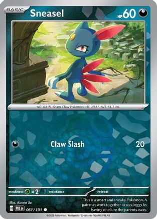 Sneasel (Master Ball Pattern) 061 - Holofoil SV Prismatic Evolutions - Common