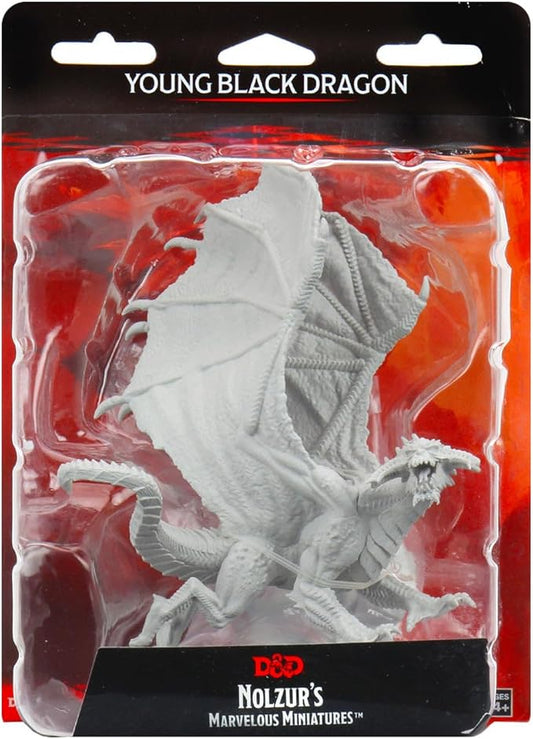 Dungeons & Dragons Nolzur's Marvelous Miniatures: Unpainted Minis - Wave 8 - Young Black Dragon