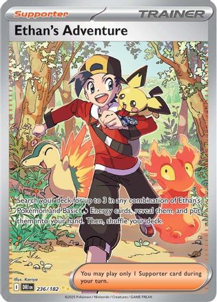 Ethan's Adventure 236/182 - Holofoil SV10 Destined Rivals - Special Illustration Rare