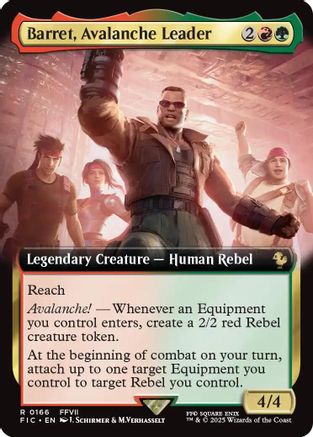 Barret, Avalanche Leader (Extended Art) (FIC-166) - Commander: FINAL FANTASY