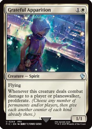 Grateful Apparition (Surge Foil) (FIC-244) - Commander: FINAL FANTASY Foil