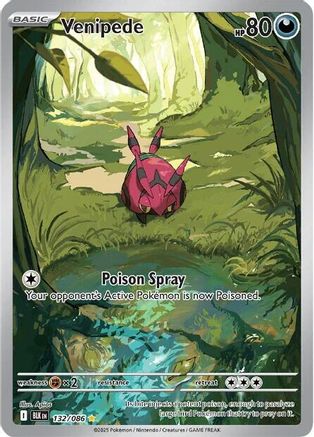 Venipede 132/086 - Holofoil SV Black Bolt - Illustration Rare