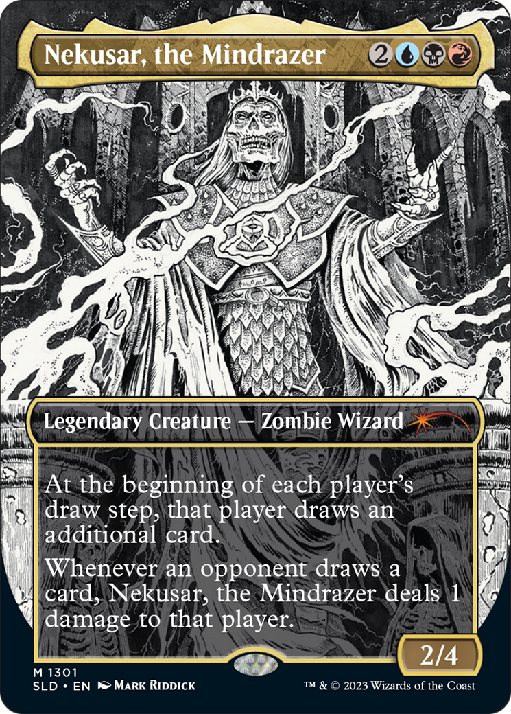 Nekusar, the Mindrazer (SLD-1301) - Secret Lair Drop (Borderless) Foil