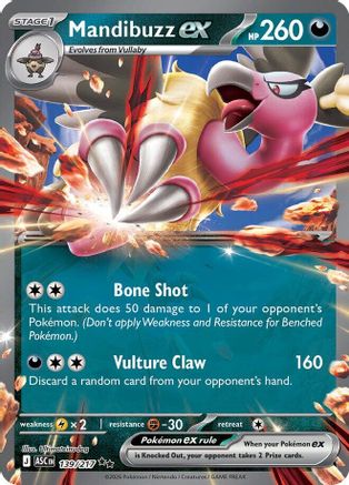 Mandibuzz ex 139/217 - Holofoil ME Ascended Heroes - Double Rare