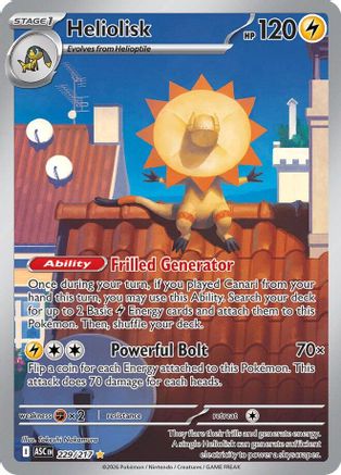 Heliolisk 229/217 - Holofoil ME Ascended Heroes - Illustration Rare