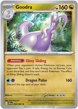 Goodra 068/086 - Reverse Holofoil ME04 Chaos Rising - Rare