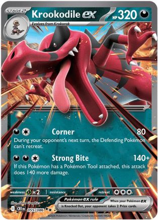 Krookodile ex 055/086 - Holofoil ME04 Chaos Rising - Double Rare