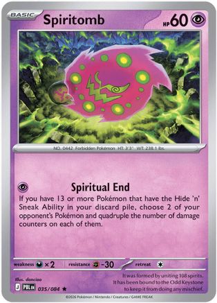 Spiritomb 035/084 - Holofoil ME05 Pitch Black - Rare