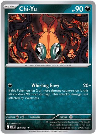 Chi-Yu 059/084 - Reverse Holofoil ME05 Pitch Black - Rare