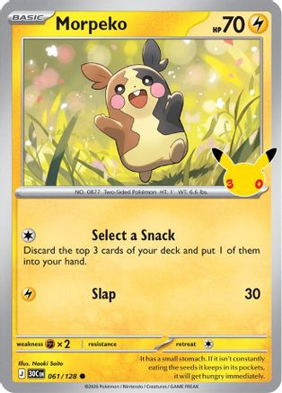 Morpeko 061/128/128 - Holofoil ME 30th Celebration - Common