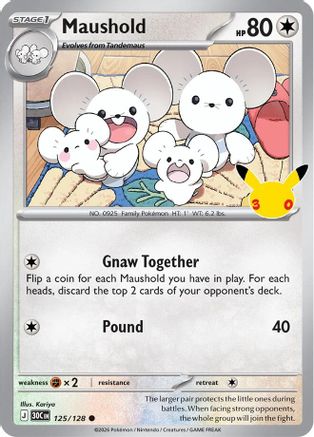 Maushold 125/128/128 - Holofoil ME 30th Celebration - Common