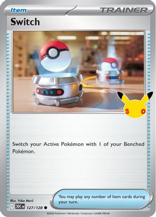 Switch 127/128/128 - Holofoil ME 30th Celebration - Common