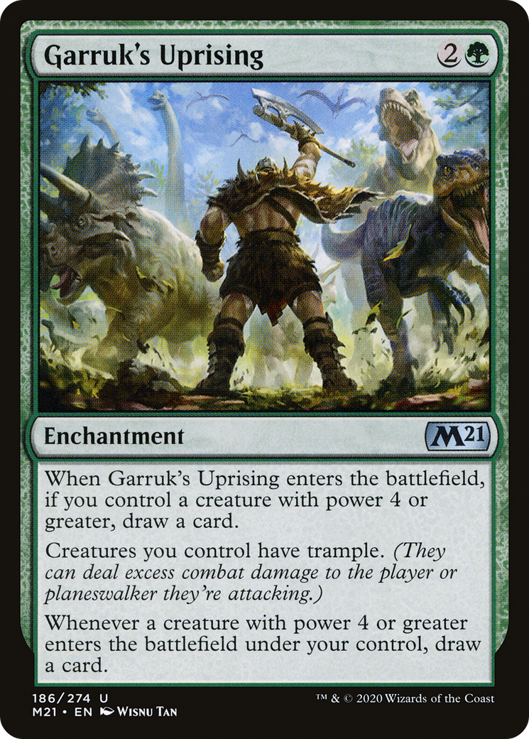 Garruk's Uprising (M21-186) - Core Set 2021 Foil