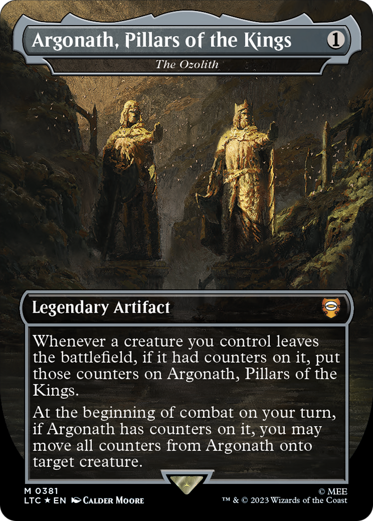 Argonath, Pillars of the Kings - The Ozolith (Surge Foil) (LTC-381) - Tales of Middle-earth Commander / Argonath, Pillars of the Kings (Borderless) Foil