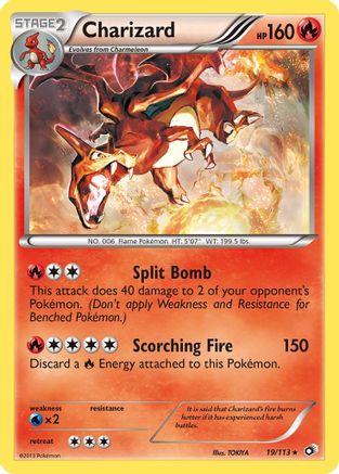 Charizard 019/113 - Holofoil Legendary Treasures - Holo Rare