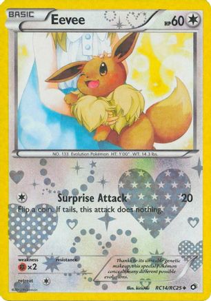 Eevee RC14/RC25 - Holofoil Legendary Treasures Radiant Collection - Uncommon