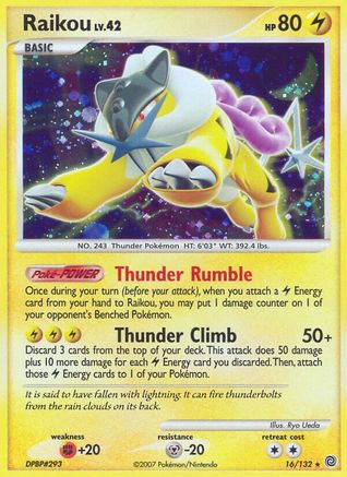 Raikou 016/132 - Holofoil Secret Wonders - Holo Rare