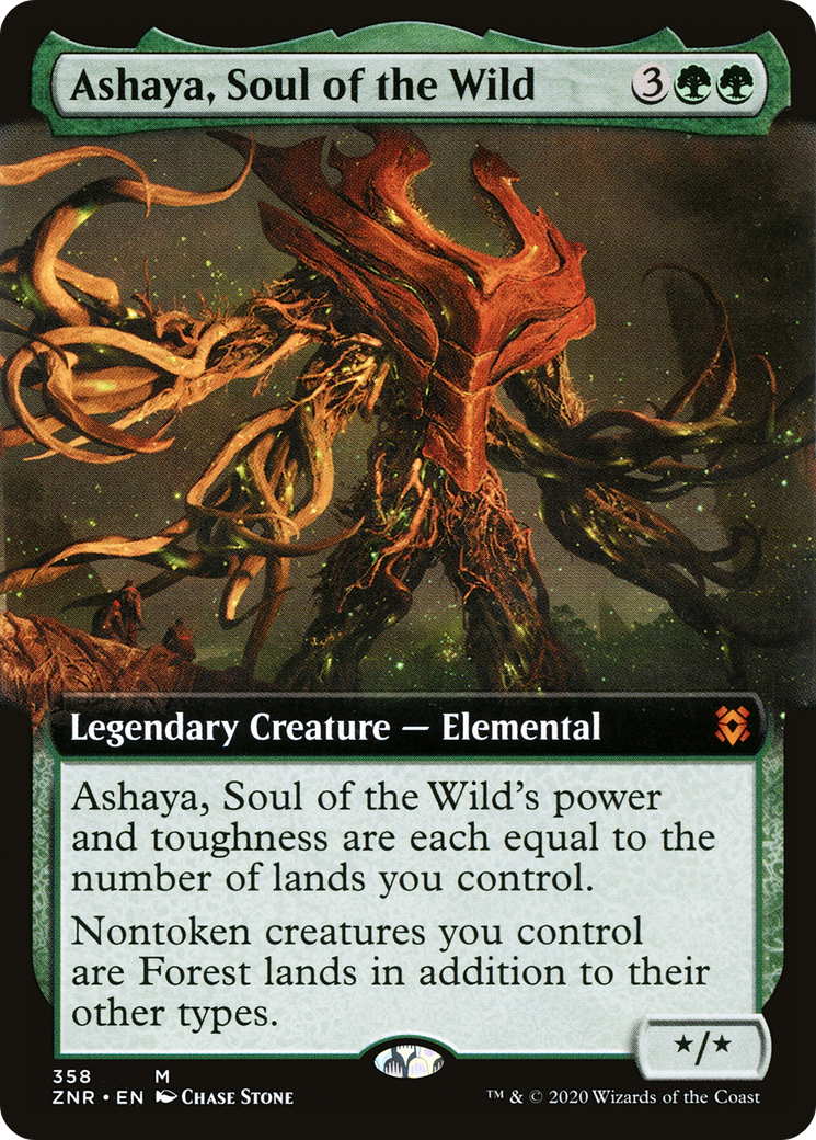 Ashaya, Soul of the Wild (Extended Art) (ZNR-358) - Zendikar Rising: (Extended Art) Foil