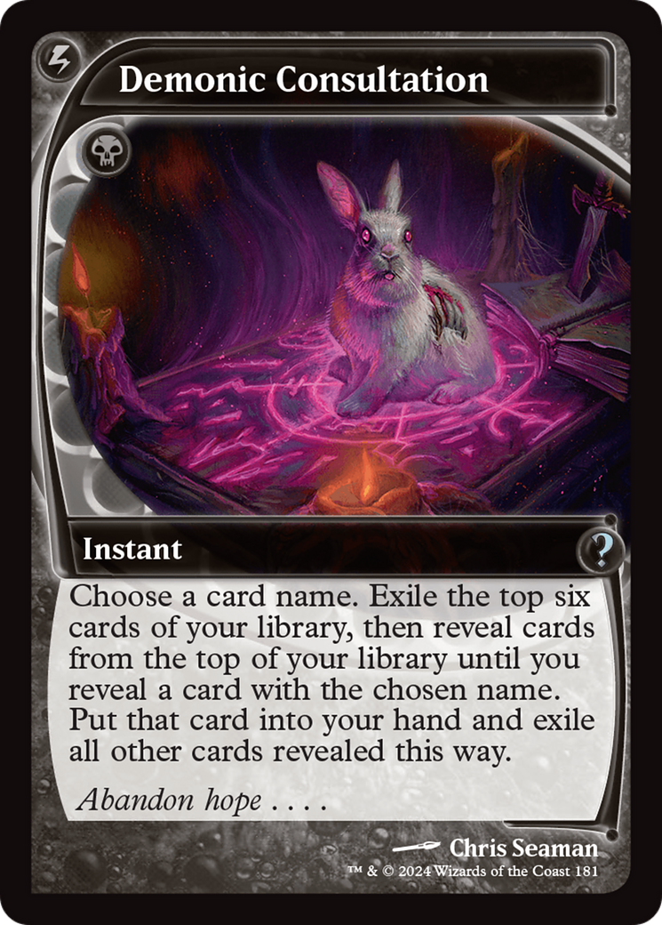Demonic Consultation (Future Sight) (MB2-181) - Mystery Booster 2 Foil