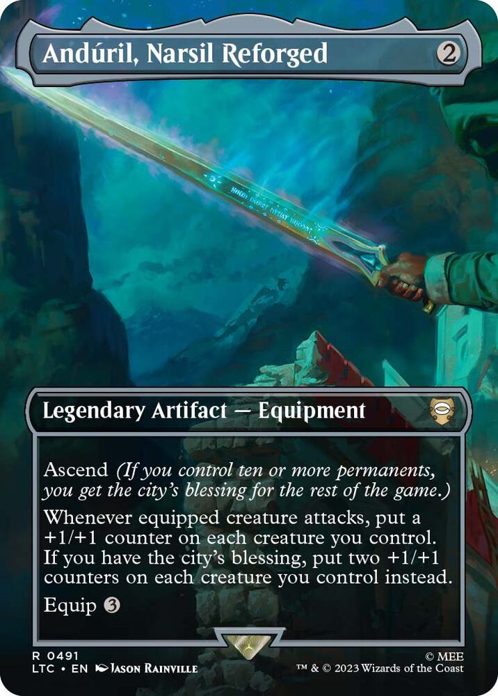 Anduril, Narsil Reforged (Borderless) - Commander: The Lord of the Rings: Tales of Middle-earth (LTC)