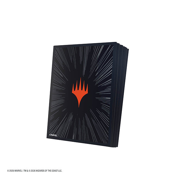 Card Sleeves: MTG Premium Double Sleeving Pack- Marvel Super Heroes- Comic Burst Black (105ct)
