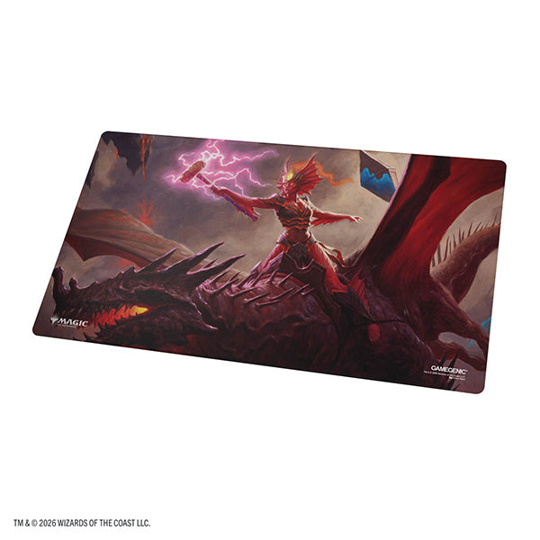 Playmat: MTG Double-Sided- Reality Fracture- Kiora of Salt and Sand/Kiora of Fire and Ashes