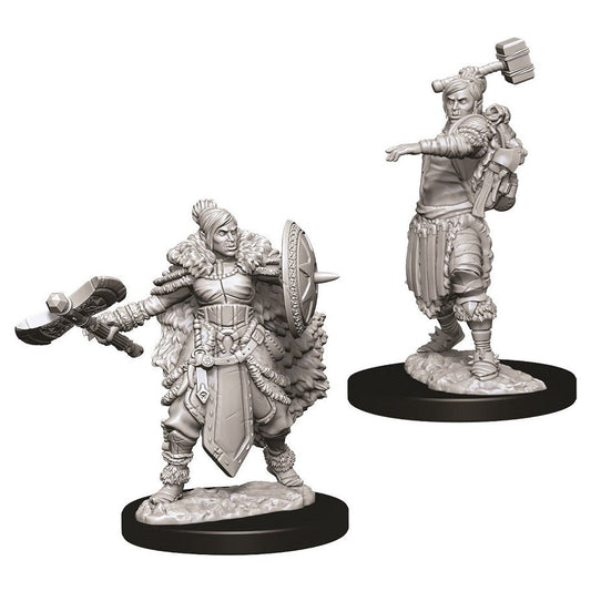 Dungeons & Dragons Nolzur's Marvelous Miniatures: Unpainted Minis - Wave 9 - Female Half-Orc Barbarian