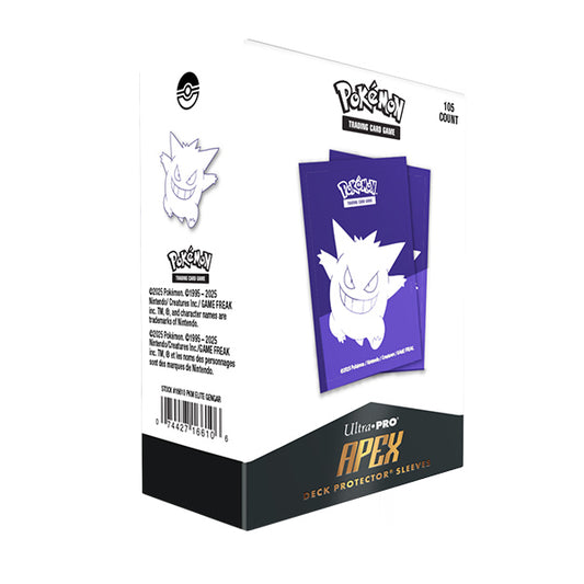 Elite Gengar 105ct Apex Deck Protector Sleeves for Pokémon.