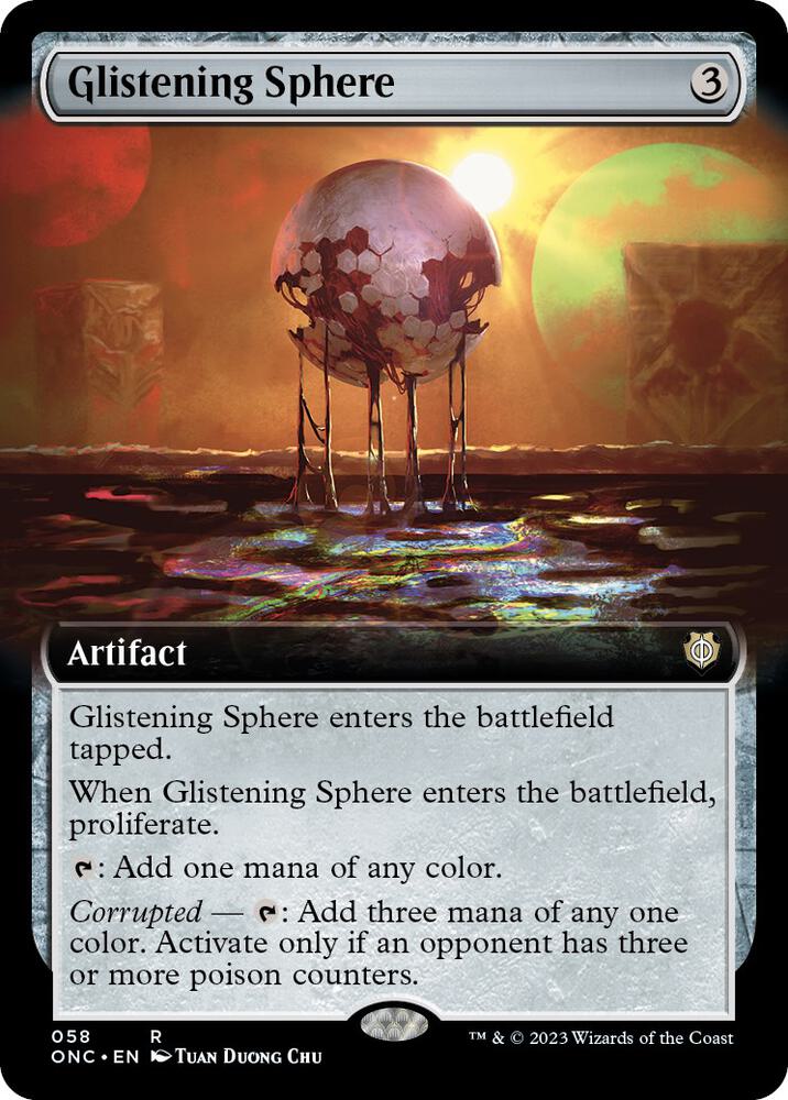 Glistening Sphere (Extended Art) - Commander: Phyrexia: All Will Be One (ONC)
