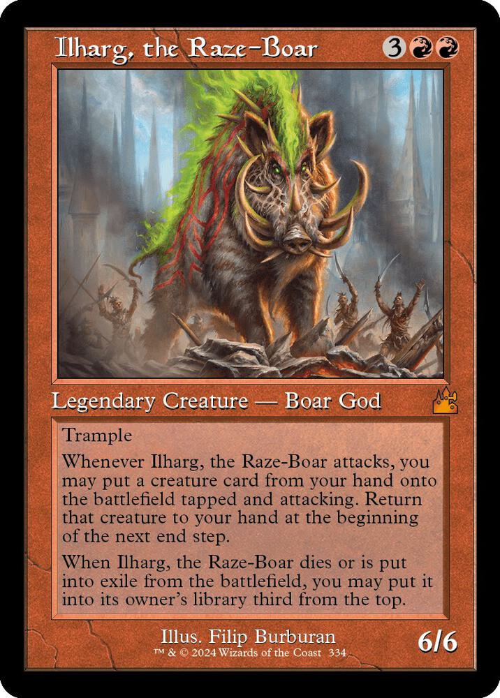 Ilharg, the Raze-Boar (Retro Frame) - Ravnica Remastered (RVR)