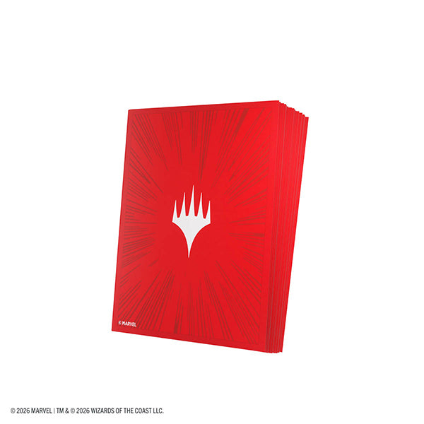 Card Sleeves: MTG Premium Double Sleeving Pack- Marvel Super Heroes- Comic Burst Red (105ct)