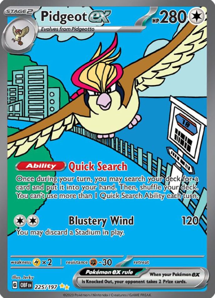Pidgeot ex - 225/197 - SV03: Obsidian Flames (OBF)