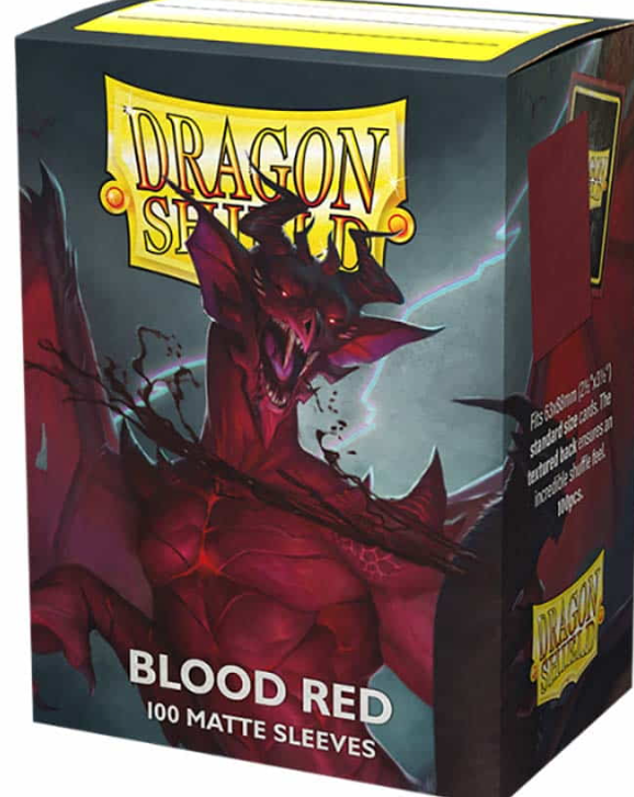 DRAGON SHIELD SLEEVES: MATTE BLOOD RED (BOX OF 100)