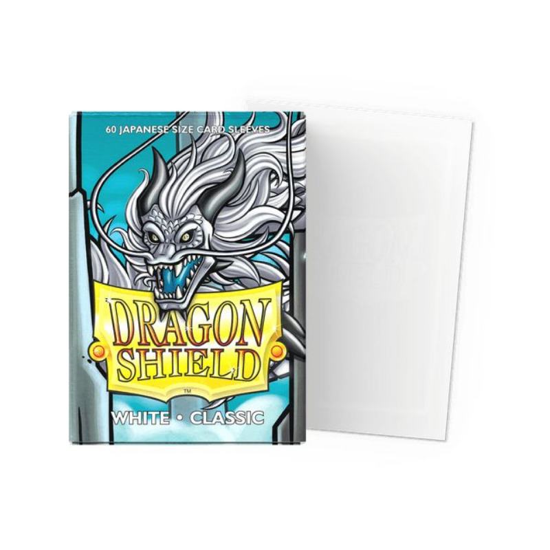 Dragon Shield: White Classic Sleeves - Japanese Size Manathril Cards and Collectibles Dragon Shield: White Classic Sleeves - Japanese Size Manathril Cards and Collectibles