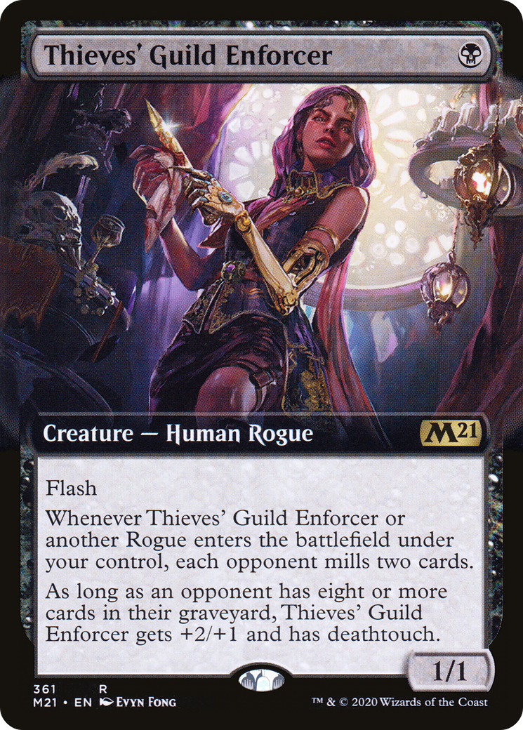 Thieves' Guild Enforcer (Extended Art) (M21-361) - Core Set 2021: (Extended Art) Foil