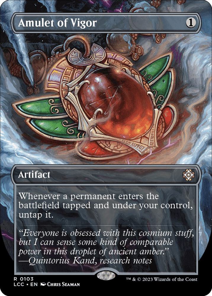 Amulet of Vigor (Borderless) - Commander: The Lost Caverns of Ixalan (LCC)